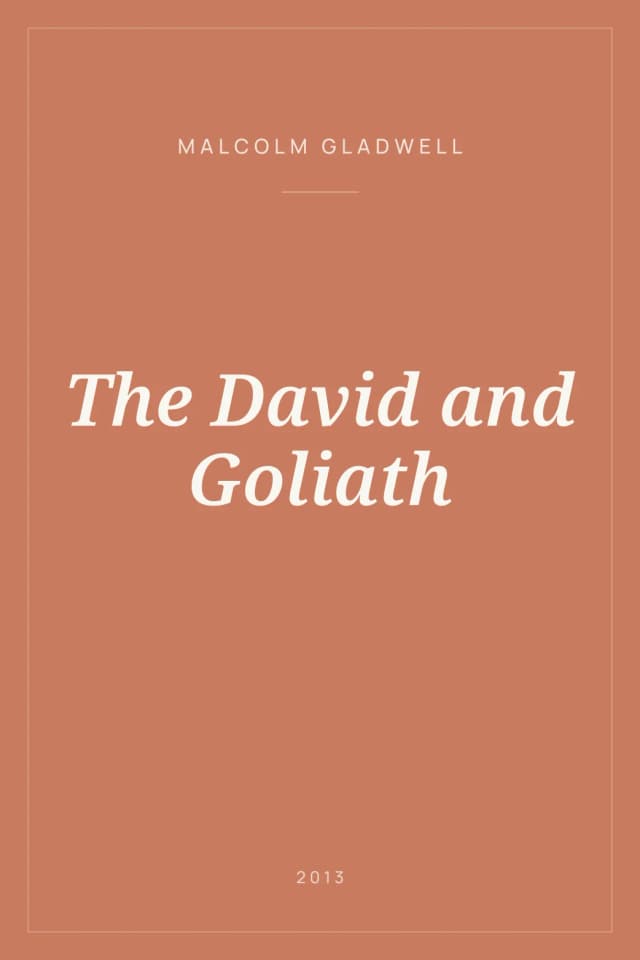 Portada de The David and Goliath