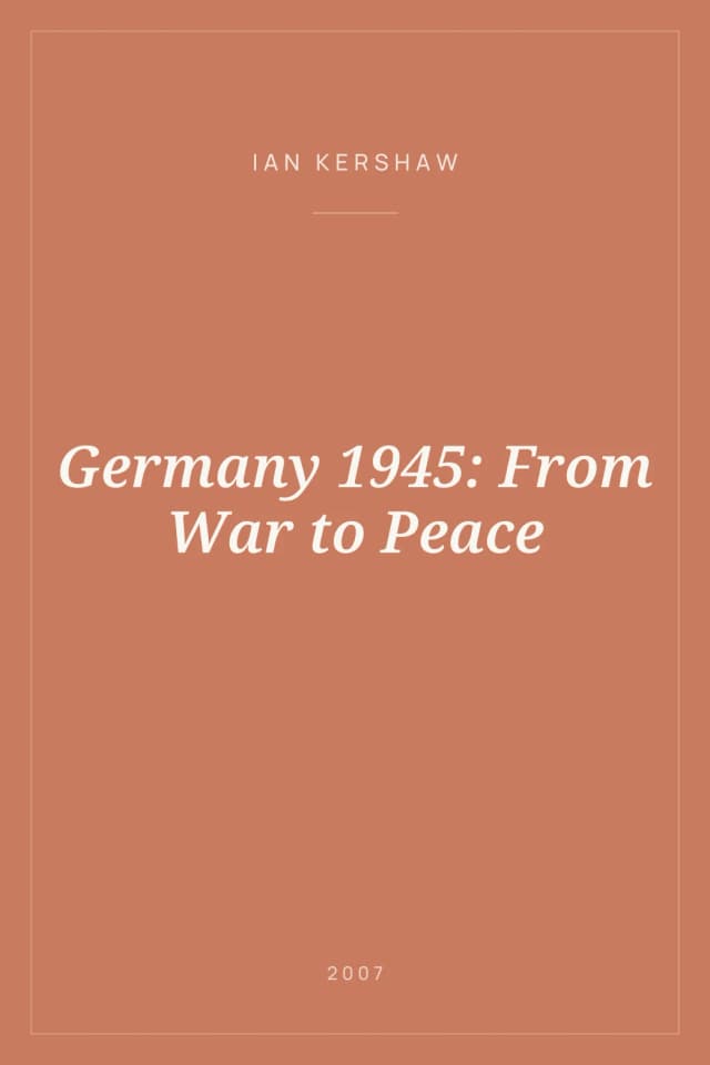 Portada de Germany 1945: From War to Peace