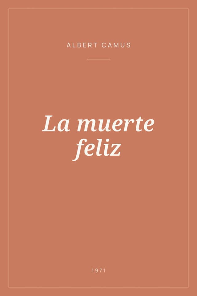 Portada de La muerte feliz