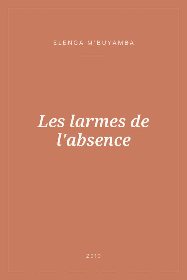 Portada de Les larmes de l'absence
