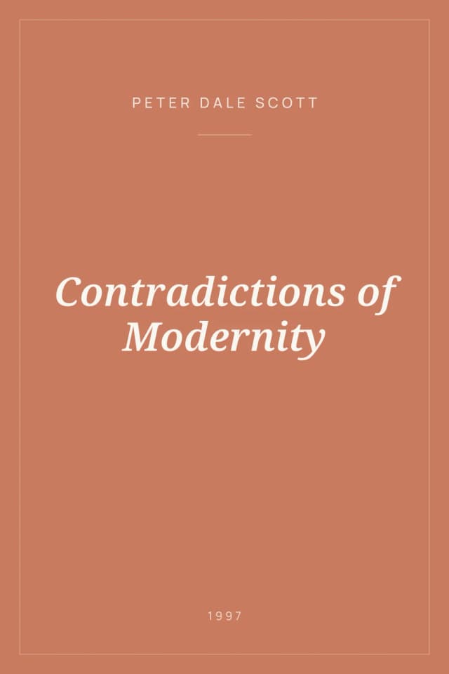 Portada de Contradictions of Modernity