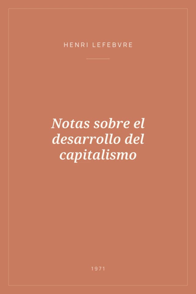 Portada de Notas sobre el desarrollo del capitalismo
