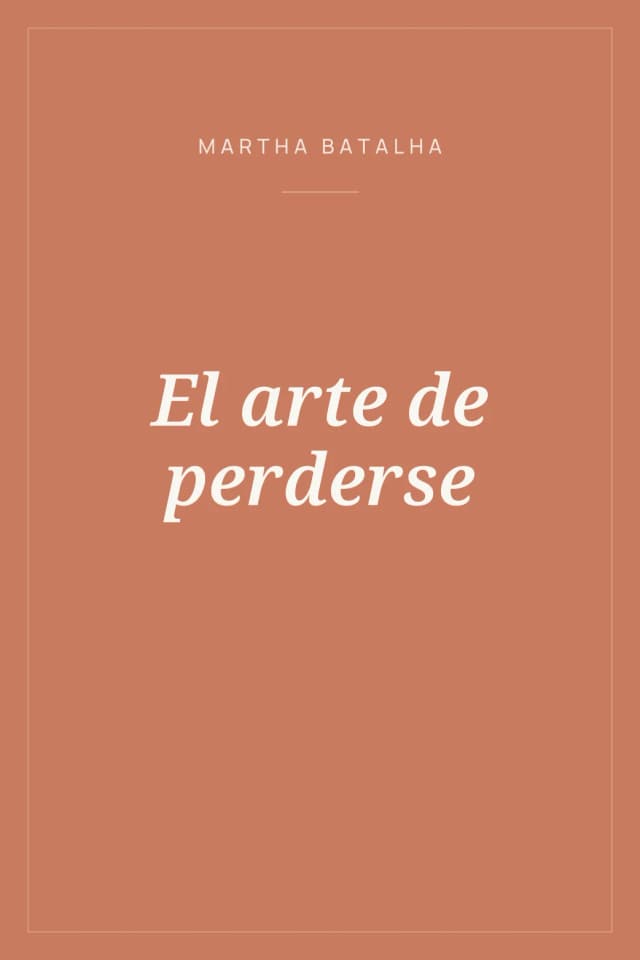 Portada de El arte de perderse