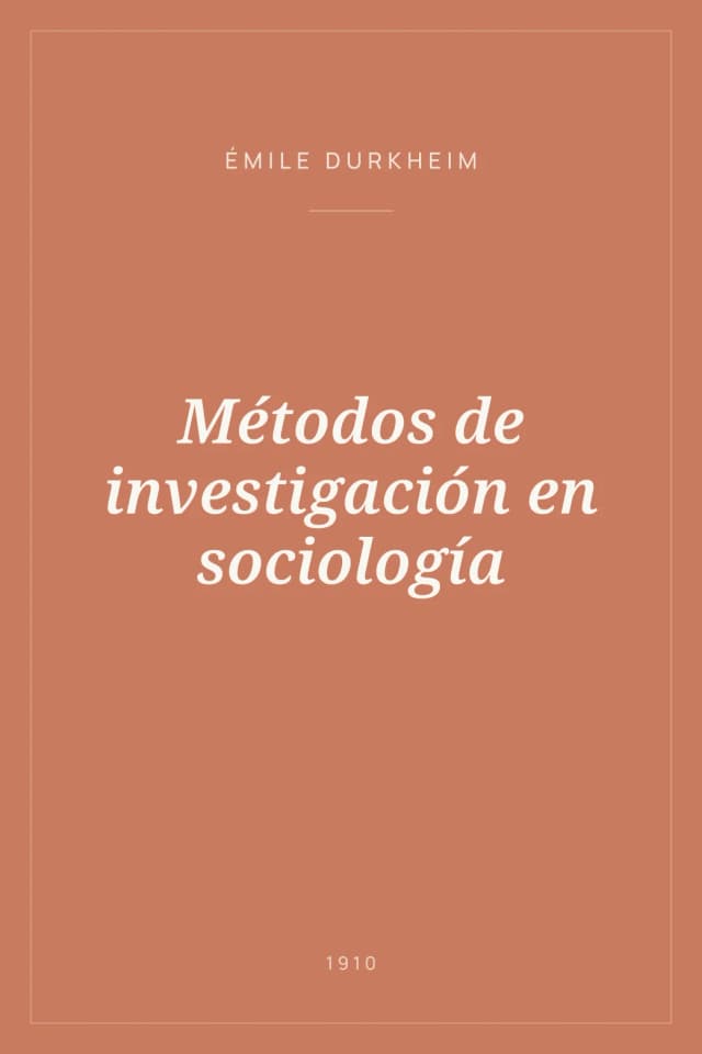 Portada de Métodos de investigación en sociología