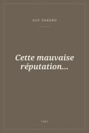 Portada de Cette mauvaise réputation...