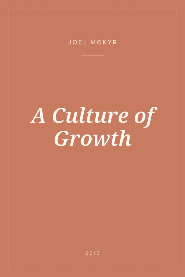 Portada de A Culture of Growth