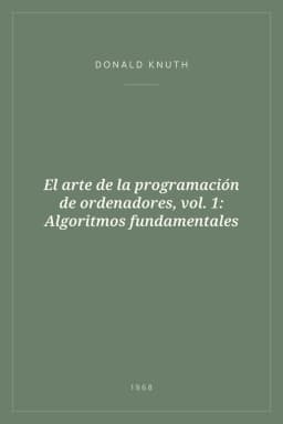 Portada de El arte de la programación de ordenadores, vol. 1: Algoritmos fundamentales