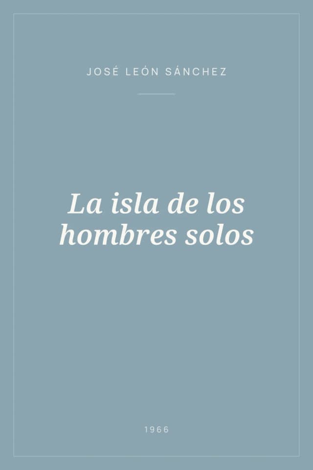 Portada de La isla de los hombres solos