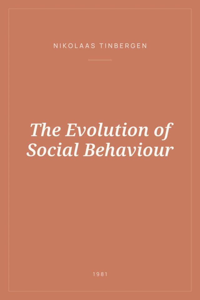 Portada de The Evolution of Social Behaviour