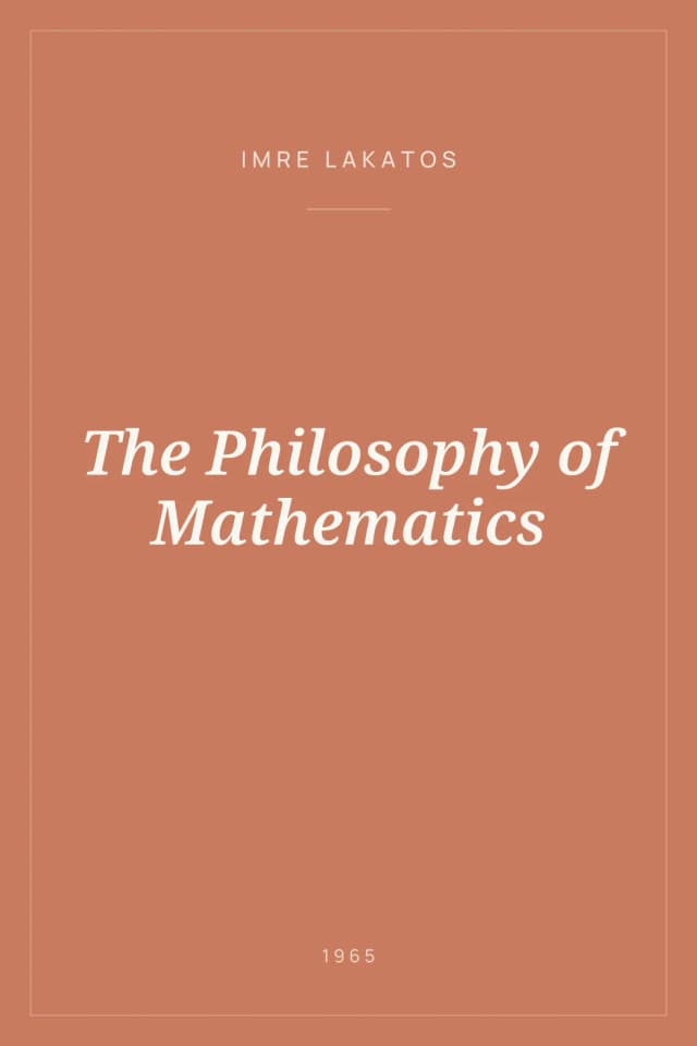 Portada de The Philosophy of Mathematics