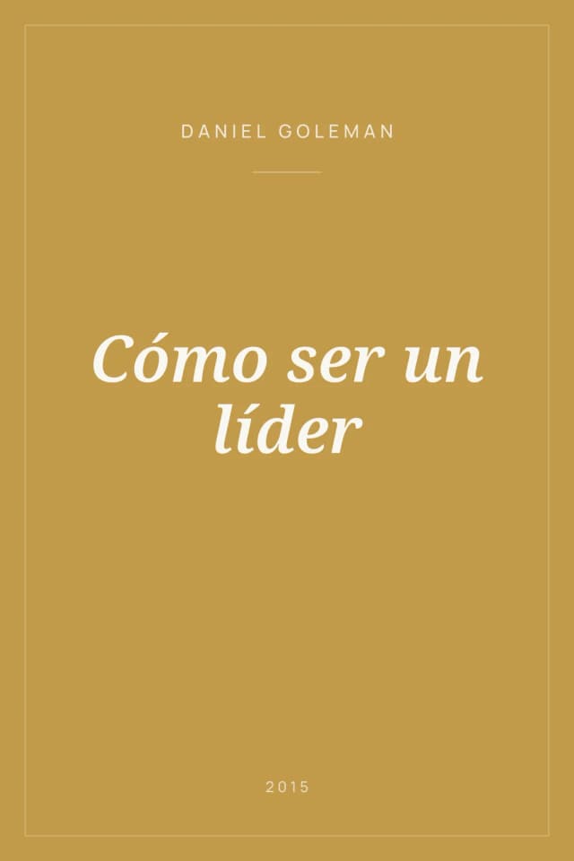 Portada de Cómo ser un líder