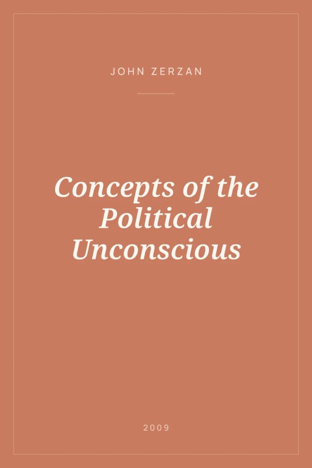 Portada de Concepts of the Political Unconscious