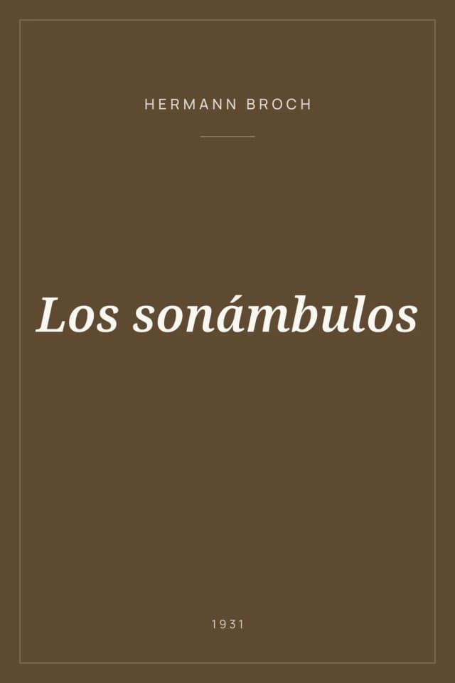 Portada de Los sonámbulos