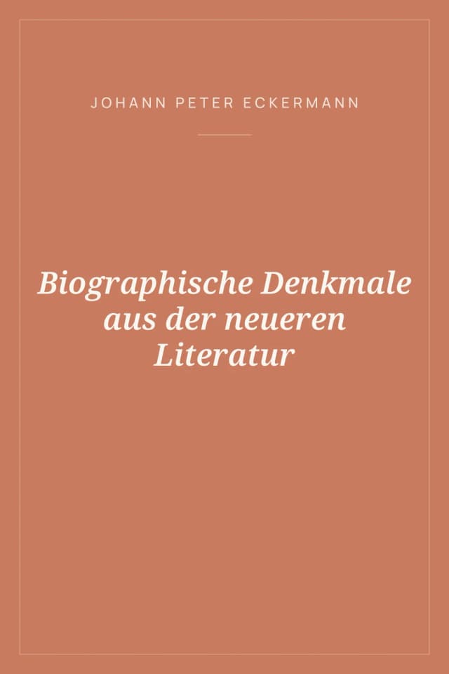 Portada de Biographische Denkmale aus der neueren Literatur