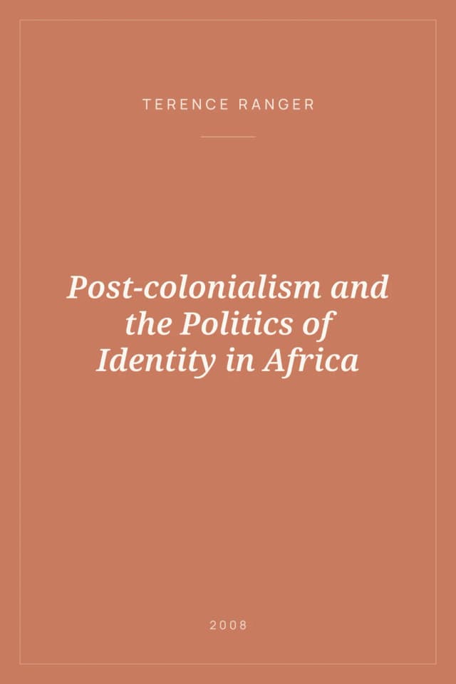 Portada de Post-colonialism and the Politics of Identity in Africa