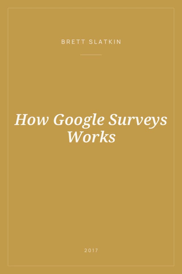 Portada de How Google Surveys Works