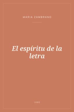 Portada de El espíritu de la letra
