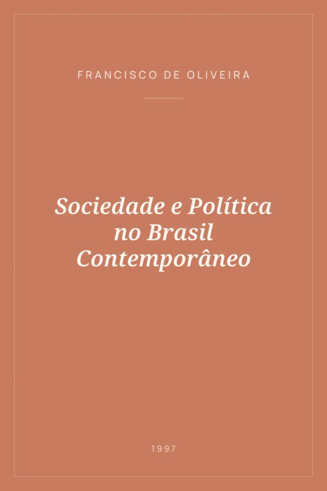 Portada de Sociedade e Política no Brasil Contemporâneo
