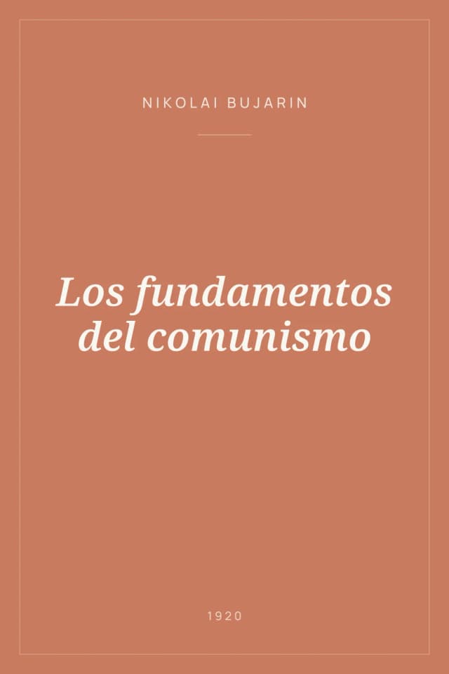 Portada de Los fundamentos del comunismo
