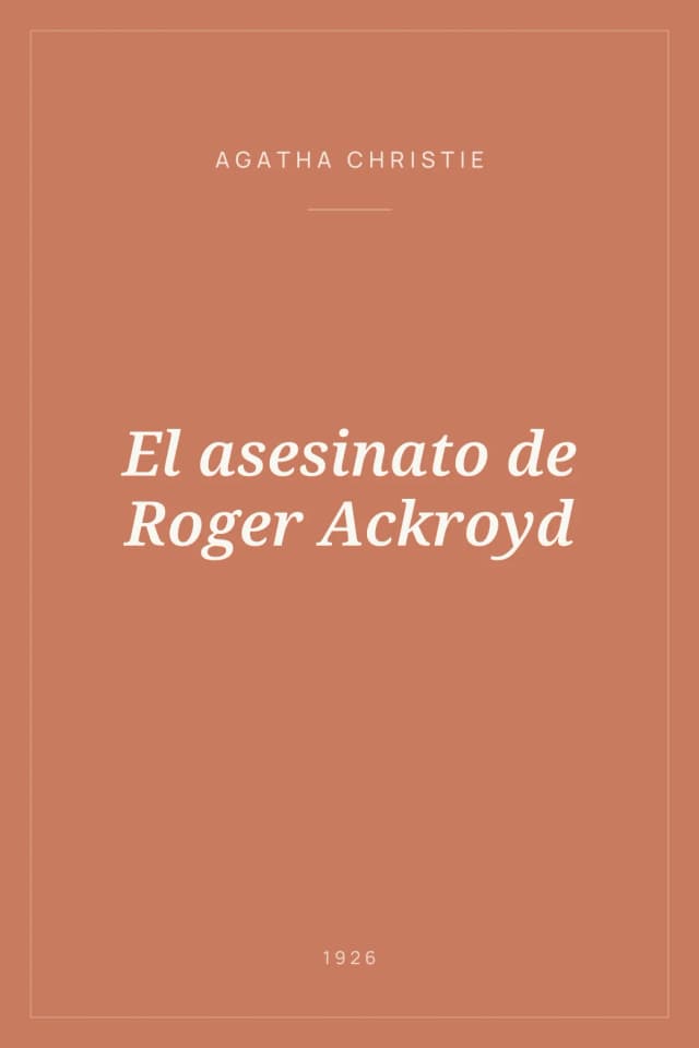 Portada de El asesinato de Roger Ackroyd