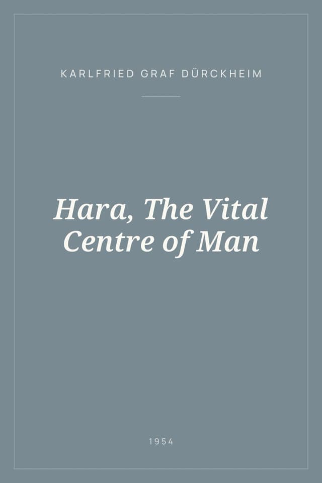 Portada de Hara, The Vital Centre of Man
