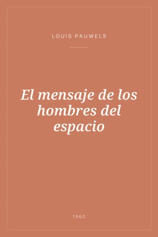 Portada de El mensaje de los hombres del espacio