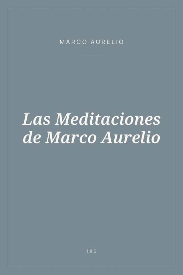 Portada de Las Meditaciones de Marco Aurelio