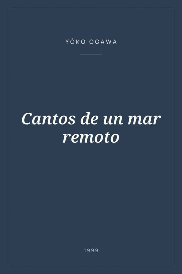 Portada de Cantos de un mar remoto