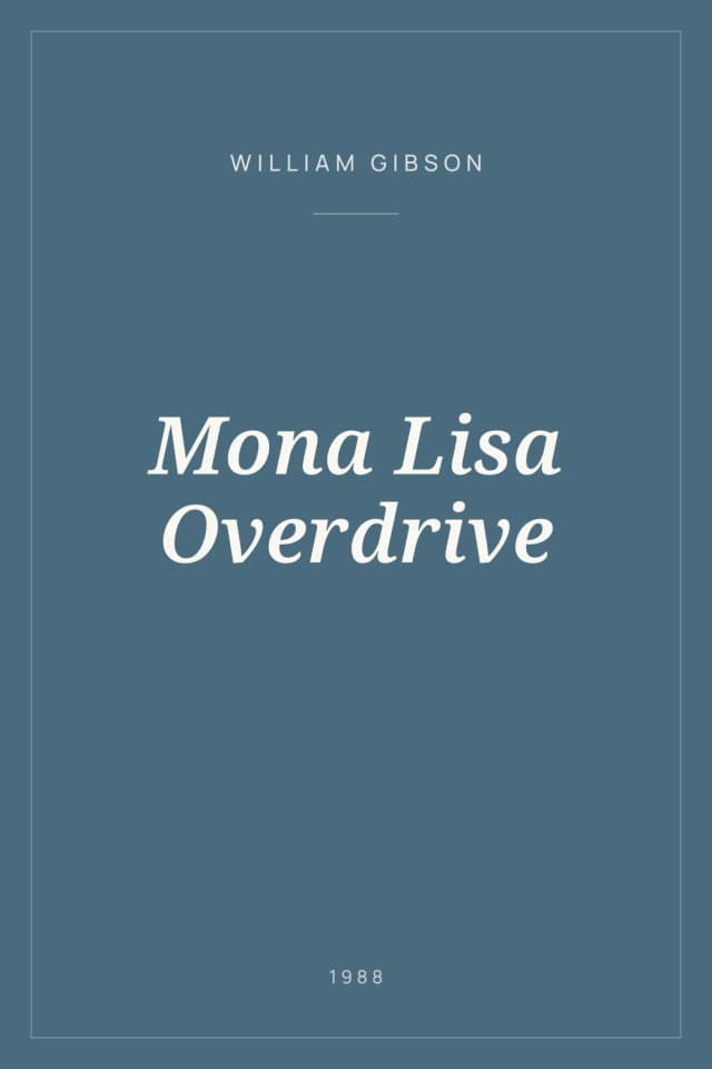 Portada de Mona Lisa Overdrive