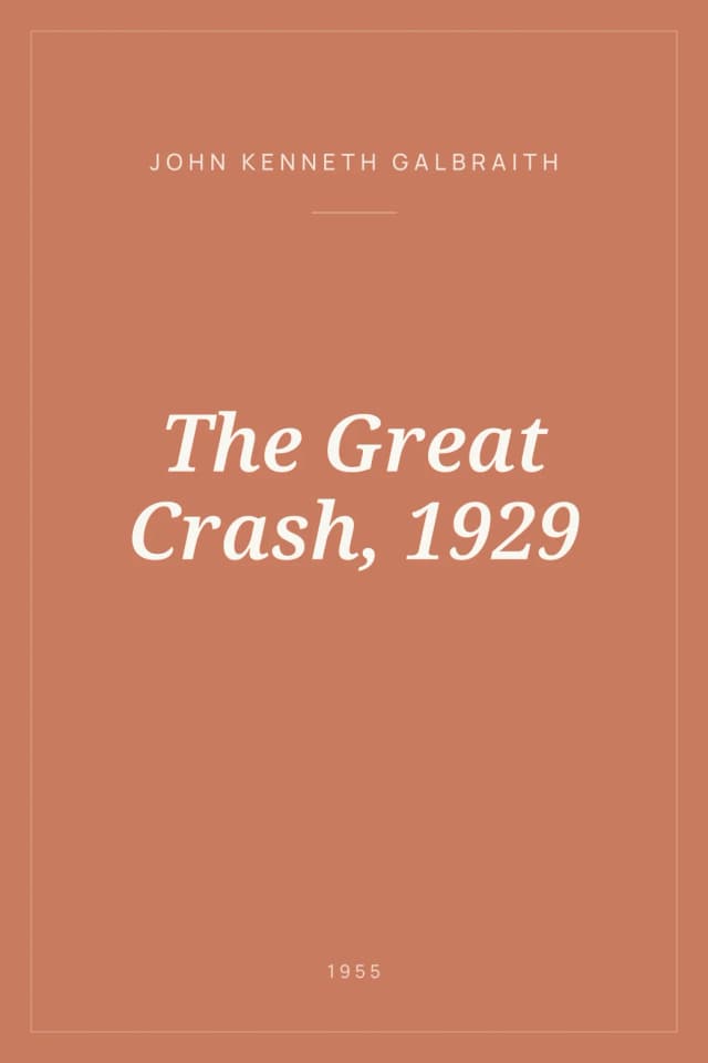 Portada de The Great Crash, 1929