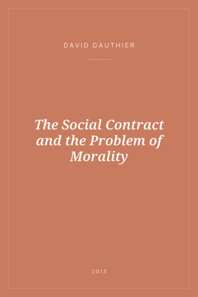 Portada de The Social Contract and the Problem of Morality