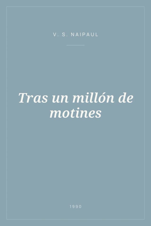 Portada de Tras un millón de motines