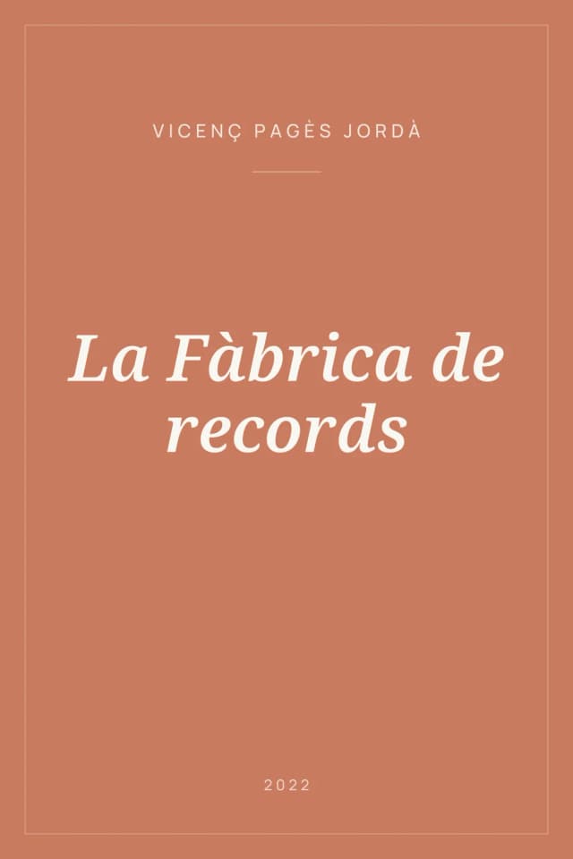 Portada de La Fàbrica de records