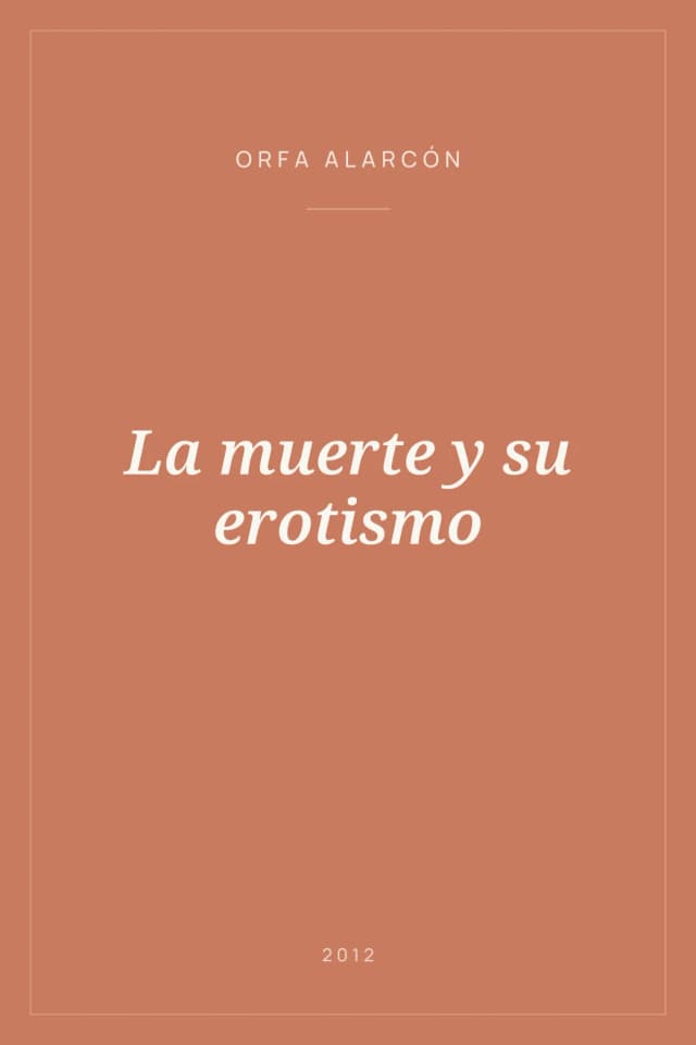 Portada de La muerte y su erotismo