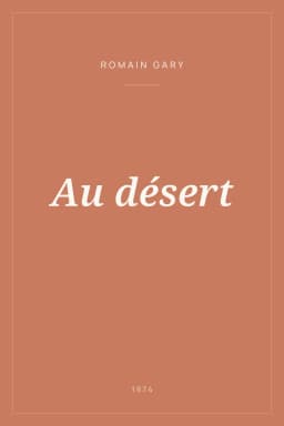 Portada de Au désert
