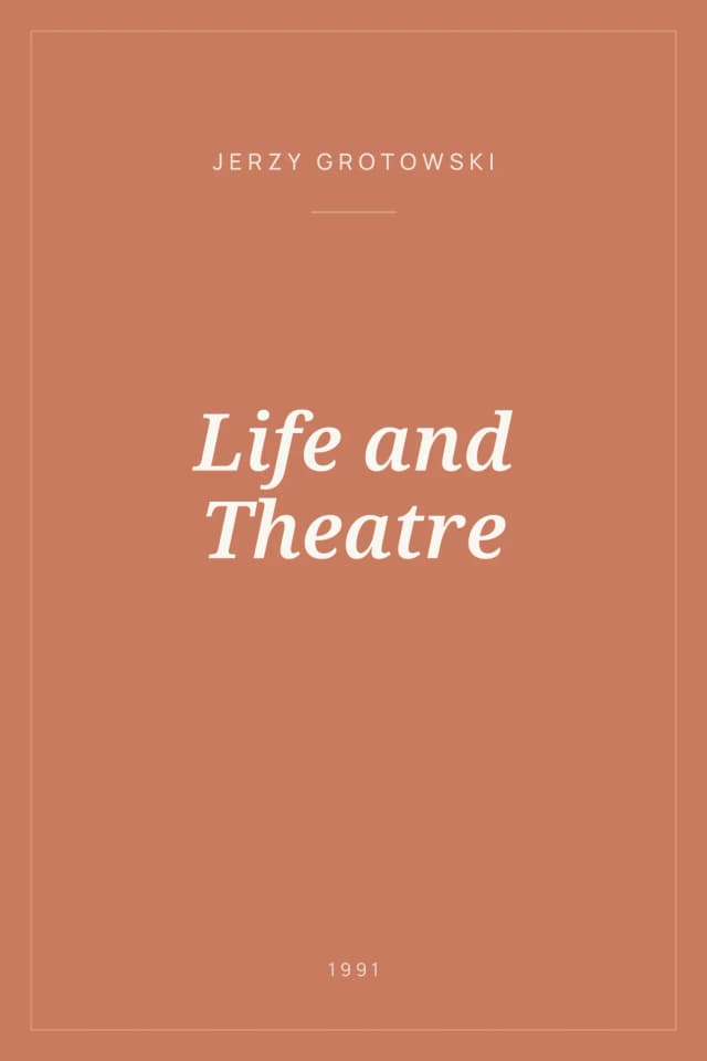 Portada de Life and Theatre