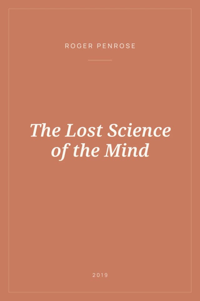 Portada de The Lost Science of the Mind