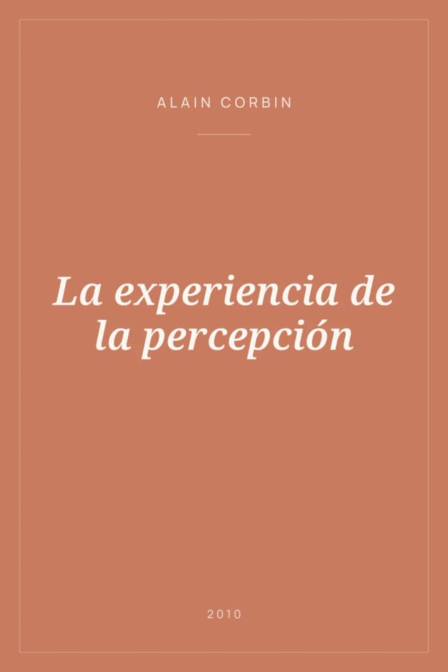 Portada de La experiencia de la percepción