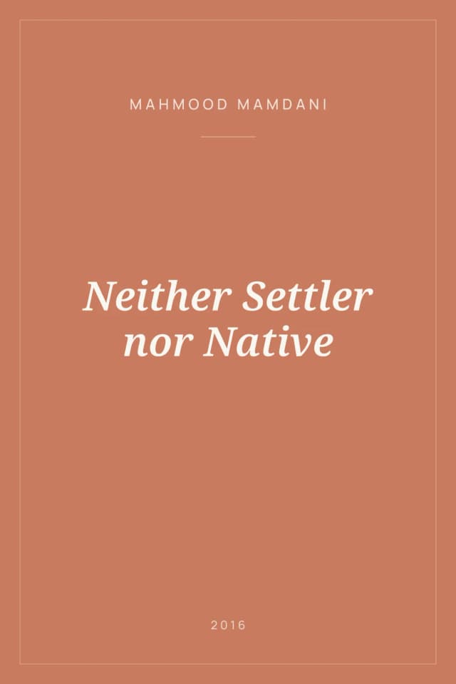 Portada de Neither Settler nor Native
