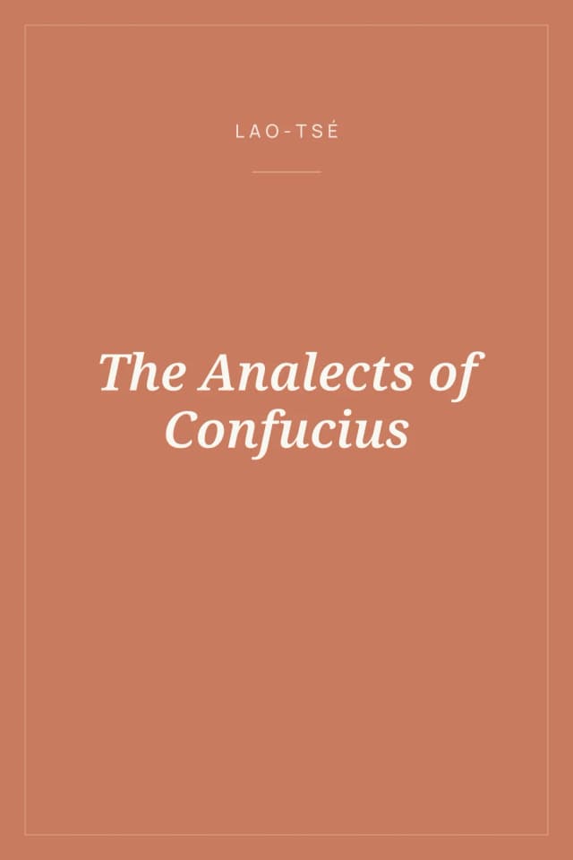 Portada de The Analects of Confucius