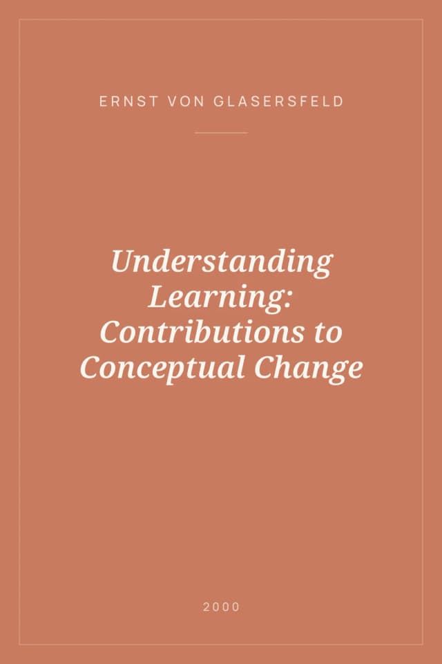 Portada de Understanding Learning: Contributions to Conceptual Change