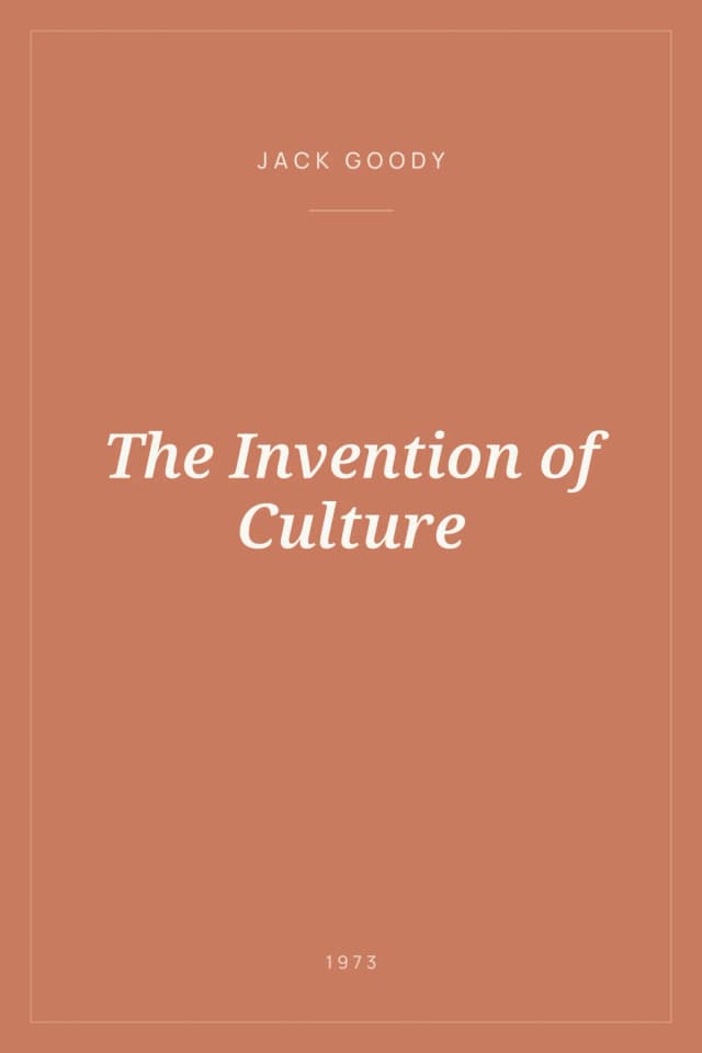 Portada de The Invention of Culture