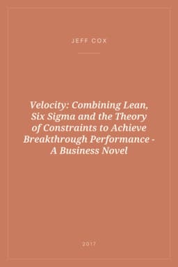 Portada de Velocity: Combining Lean, Six Sigma and the Theory of Constraints to Achieve Breakthrough Performance - A Business Novel