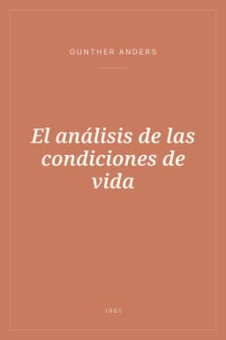 Portada de El análisis de las condiciones de vida