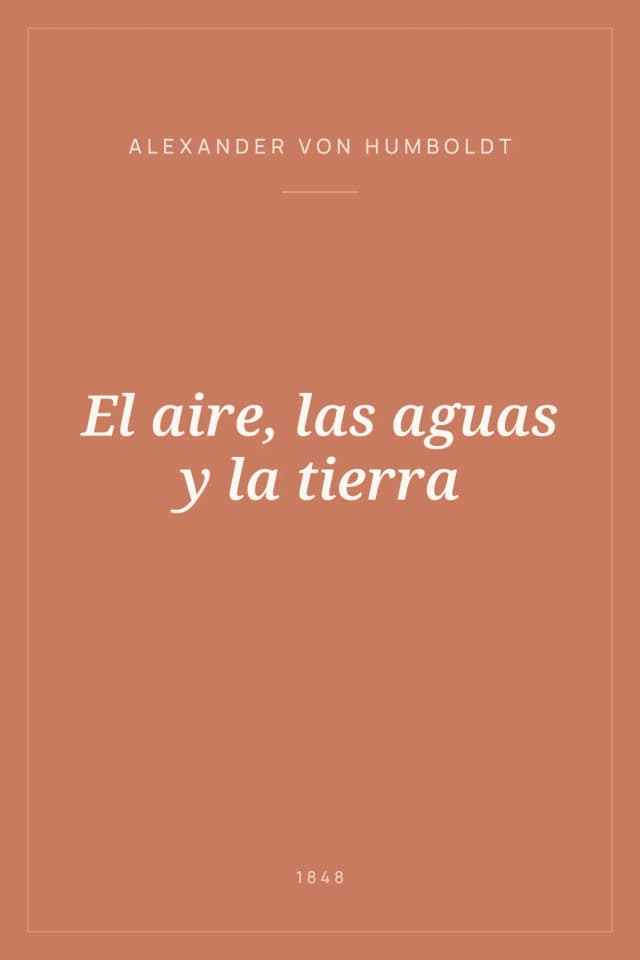 Portada de El aire, las aguas y la tierra
