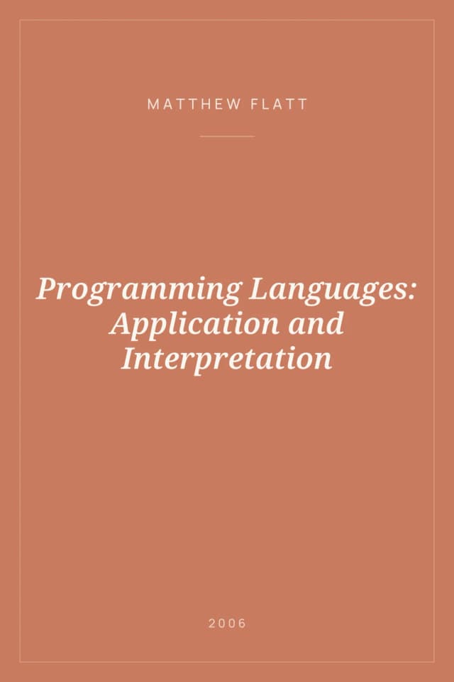 Portada de Programming Languages: Application and Interpretation