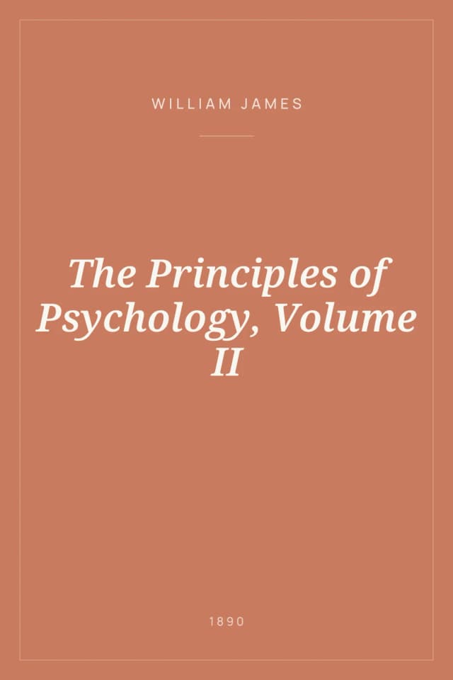 Portada de The Principles of Psychology, Volume II