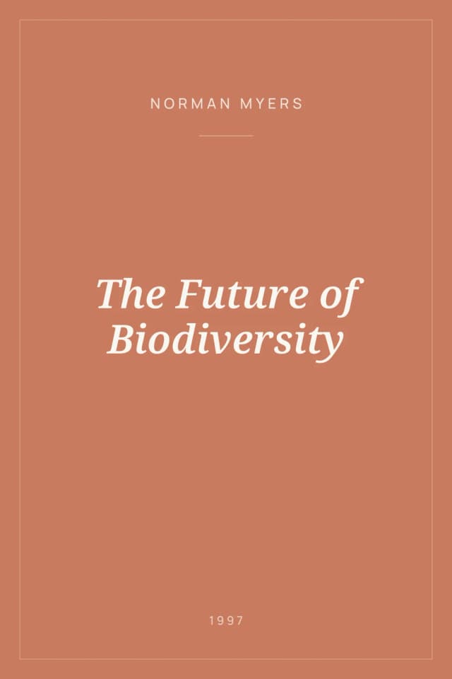 Portada de The Future of Biodiversity