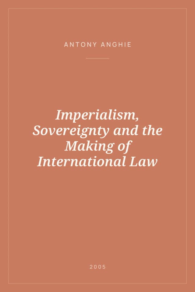 Portada de Imperialism, Sovereignty and the Making of International Law