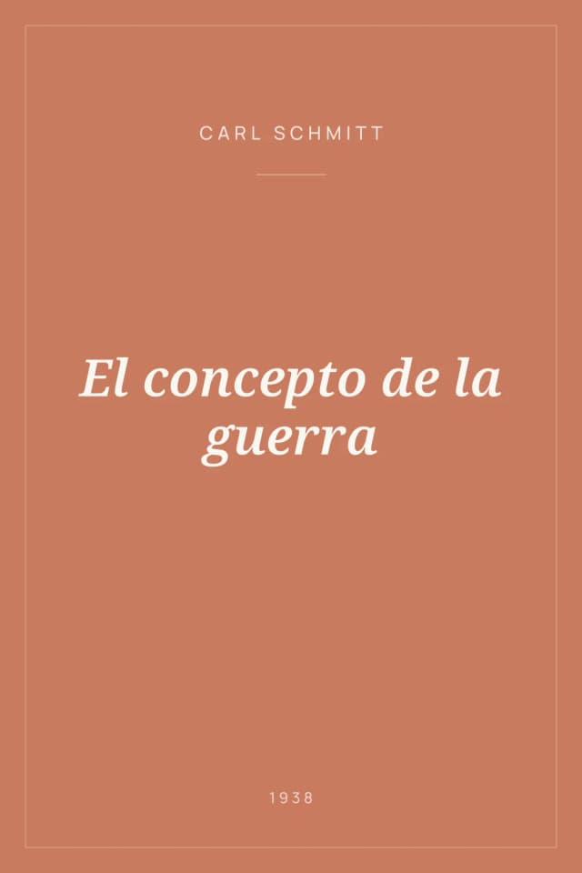 Portada de El concepto de la guerra